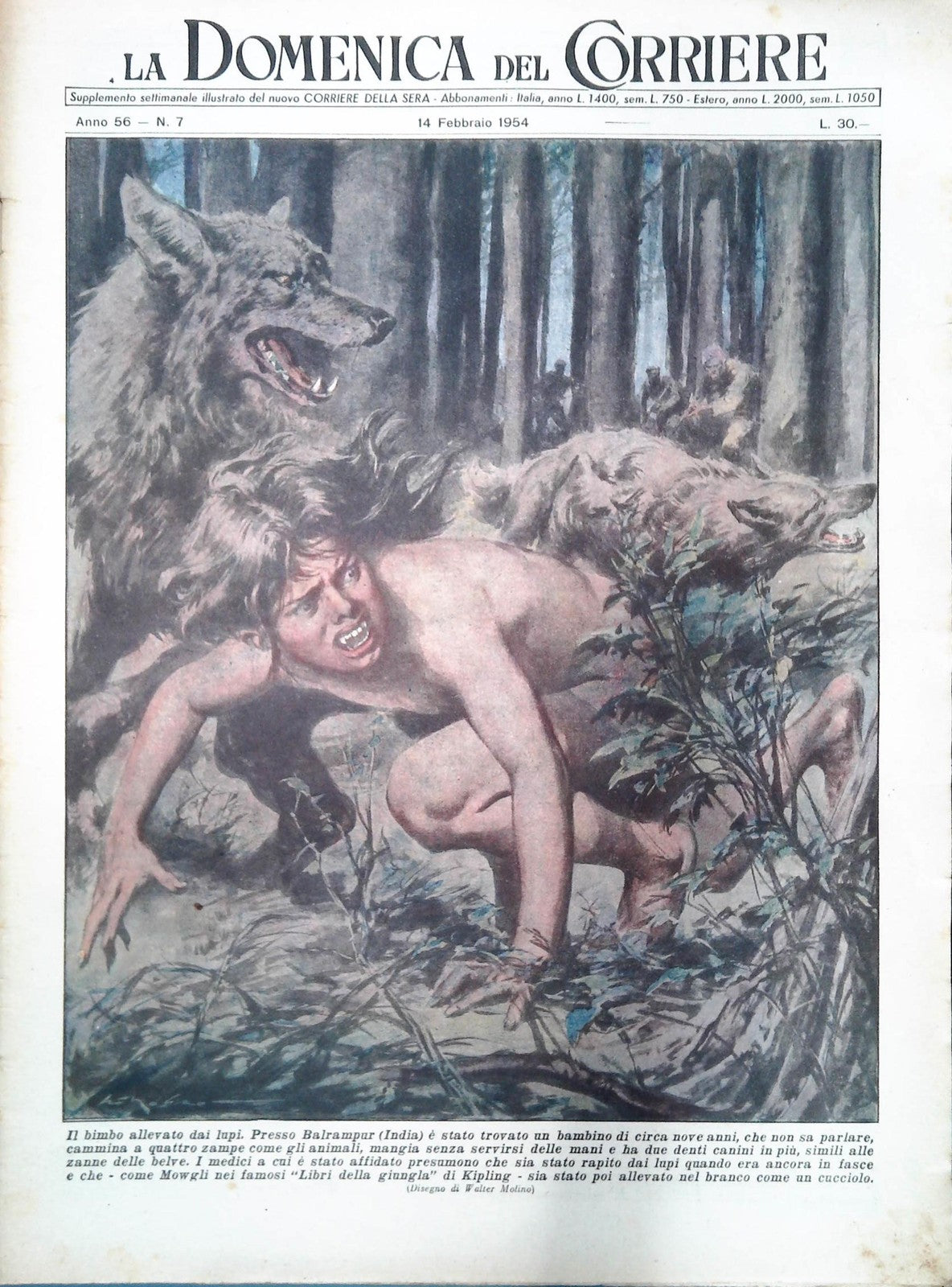 DOMENICA DEL CORRIERE 14 FEBBRAIO 1954