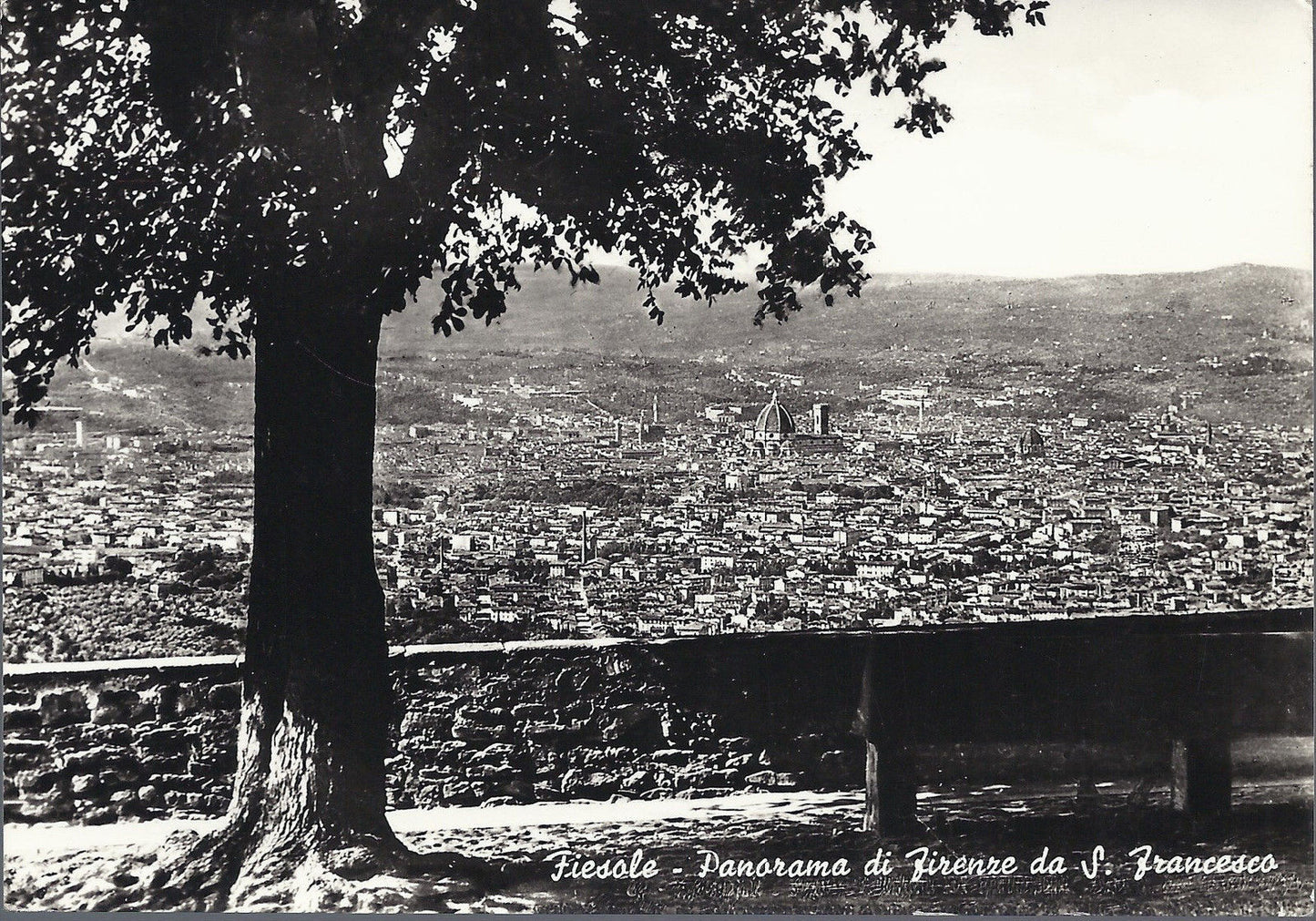 FIESOLE - PANORAMA DI FIRENZE DA S. FRANCESCO - V1962