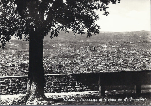 FIESOLE - PANORAMA DI FIRENZE DA S. FRANCESCO - V1962
