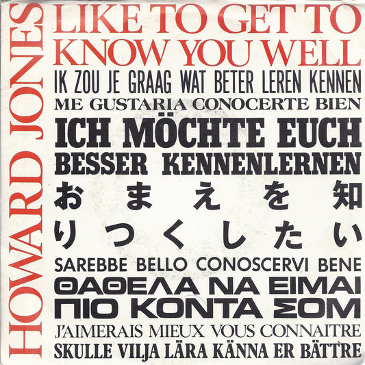 LIKE TO GET TO KNOW YOU WELL - BOUNCE RIGHT BACK # HOWARD JONES