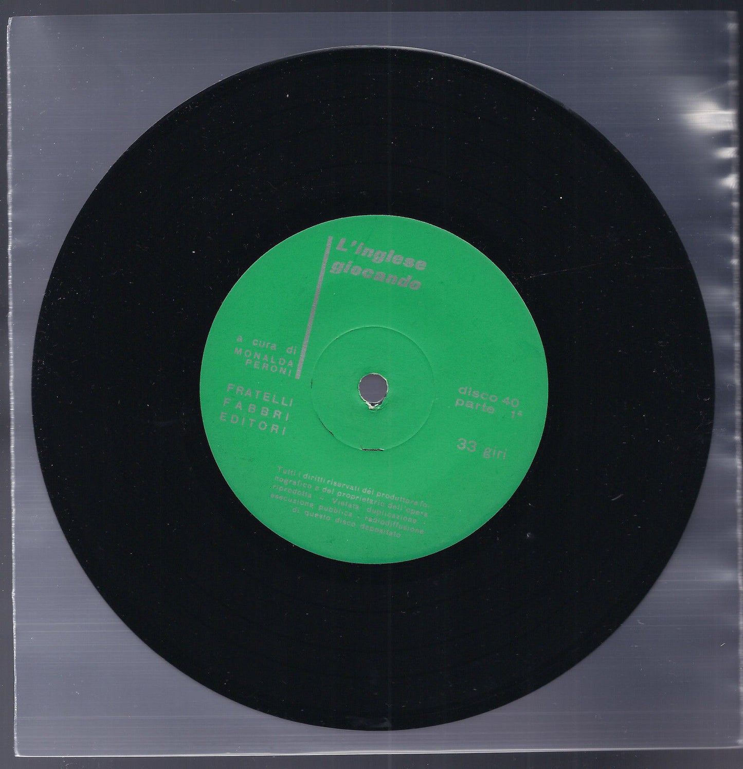 L'INGLESE GIOCANDO - Disco 40 # MONALDA PERONI == FABBRI EDITORI