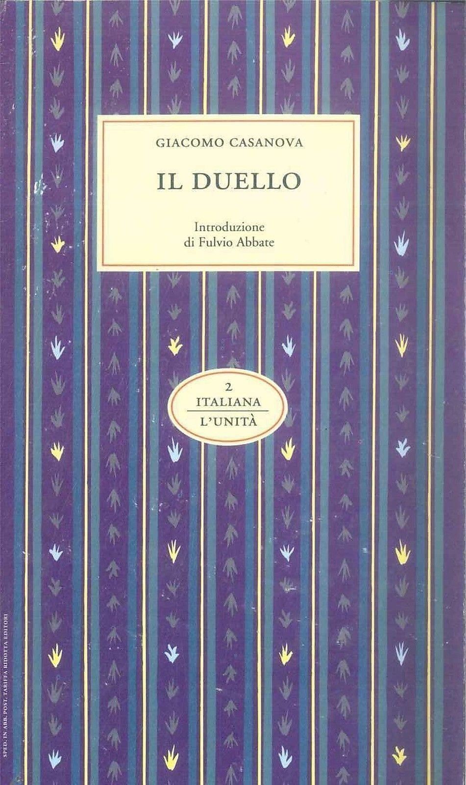 IL DUELLO - GIACOMO CASANOVA