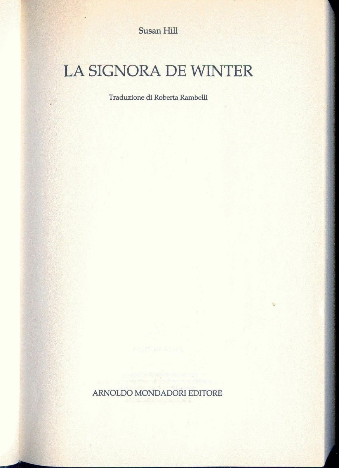 LA SIGNORA DE WINTER - SUSAN HILL