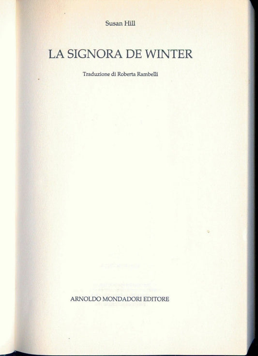 LA SIGNORA DE WINTER - SUSAN HILL