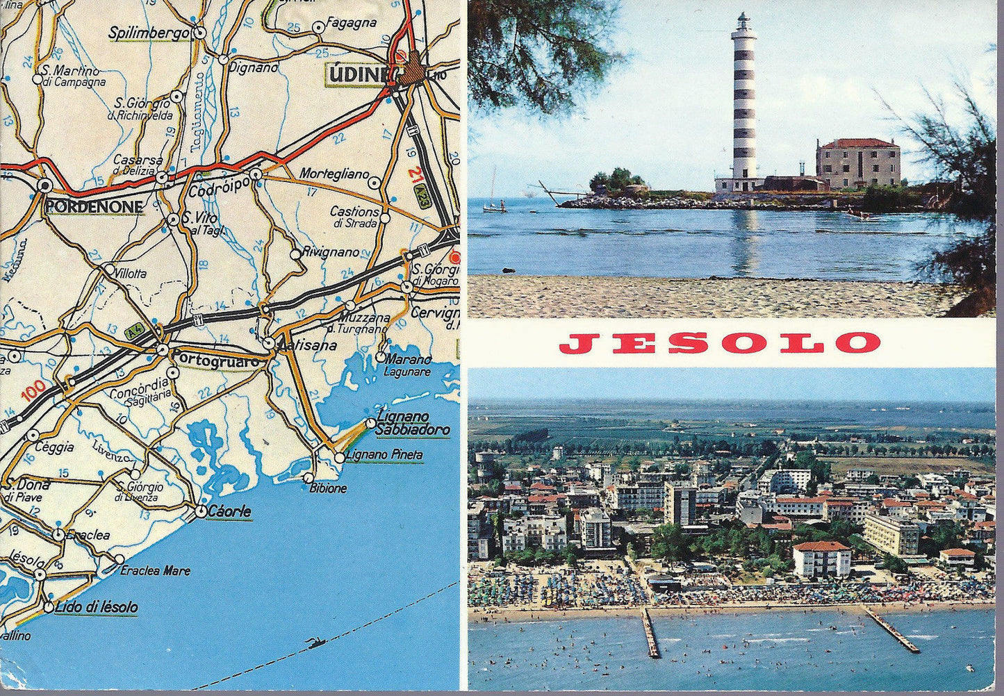 JESOLO - 2 VEDUTE + CARTA T.C.I. - VSD - FG