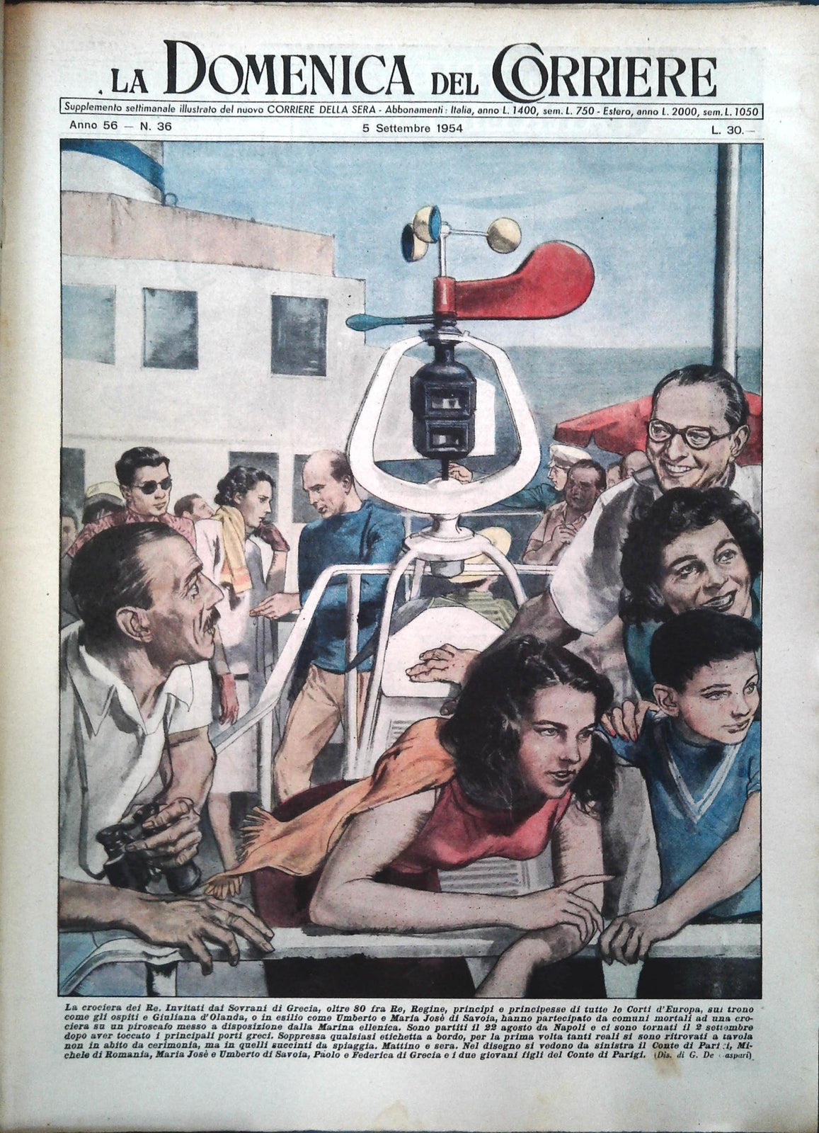 DOMENICA DEL CORRIERE N. 36 - 5 SETTEMBRE 1954