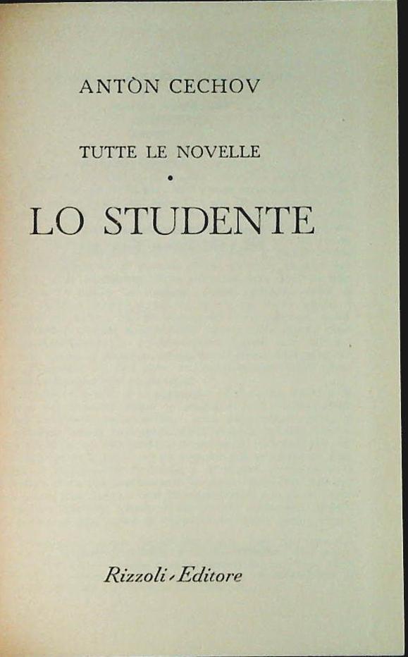 LO STUDENTE - ANTON CECHOV