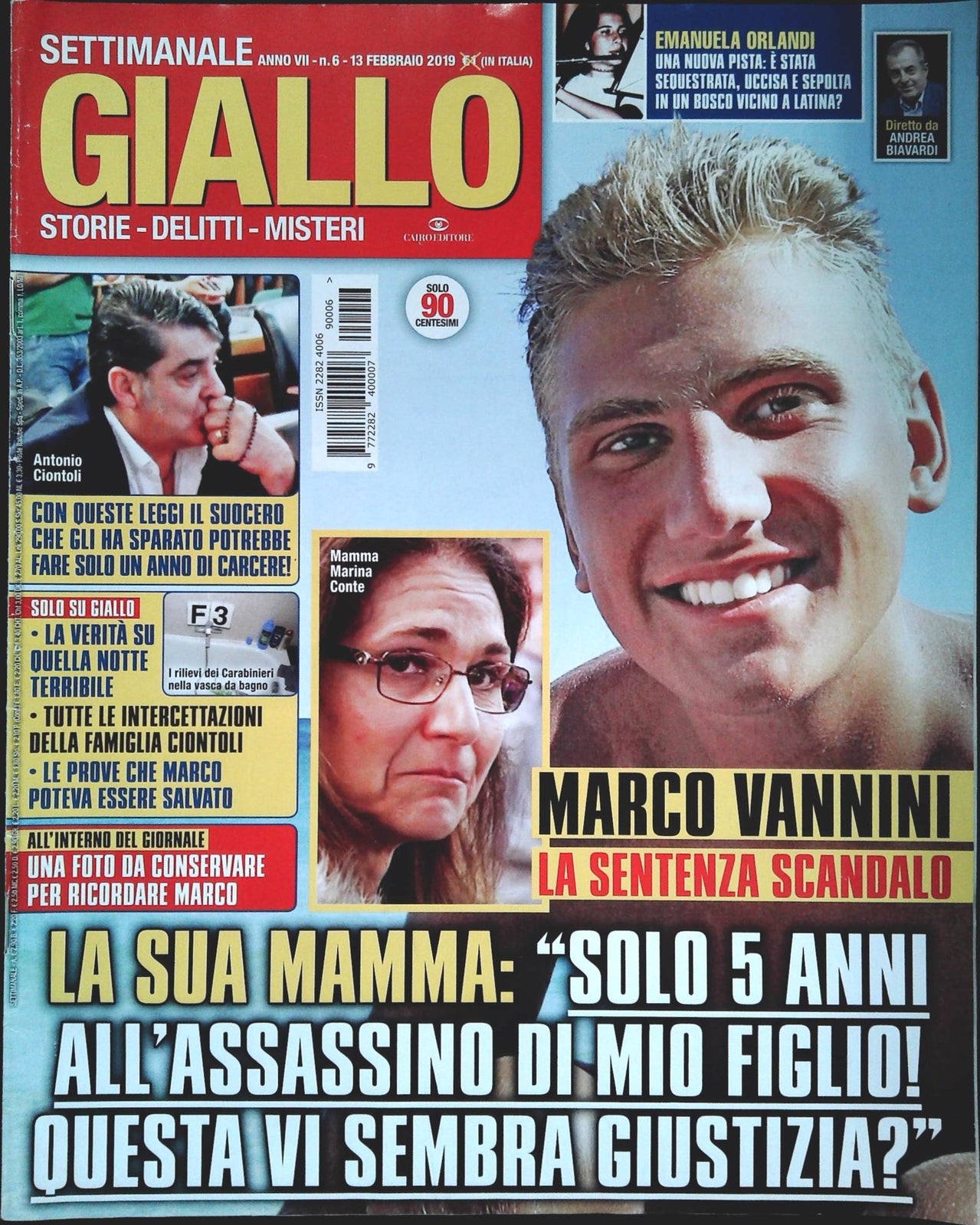 GIALLO 13 FBBRAIO 2019 - VANNINI - ENANUELA ORLANDI