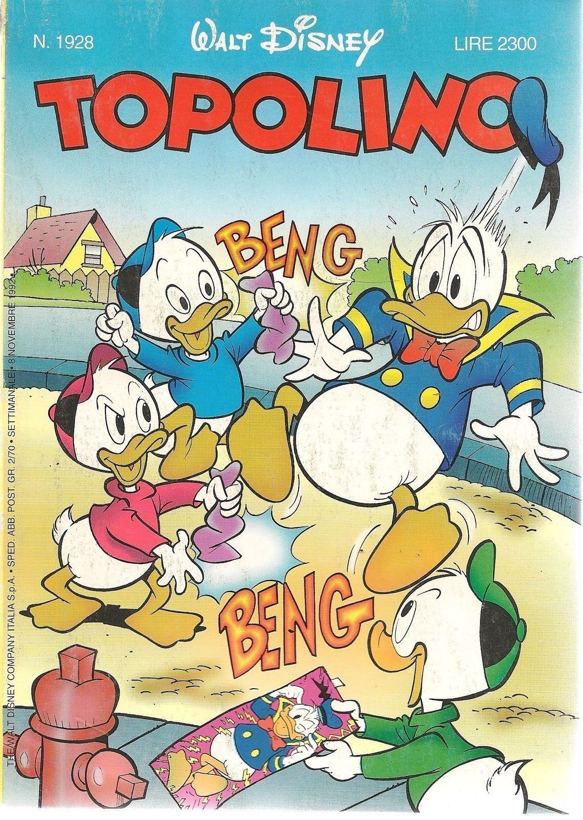 TOPOLINO N° 1928 - 8 NOVEMBRE 1992