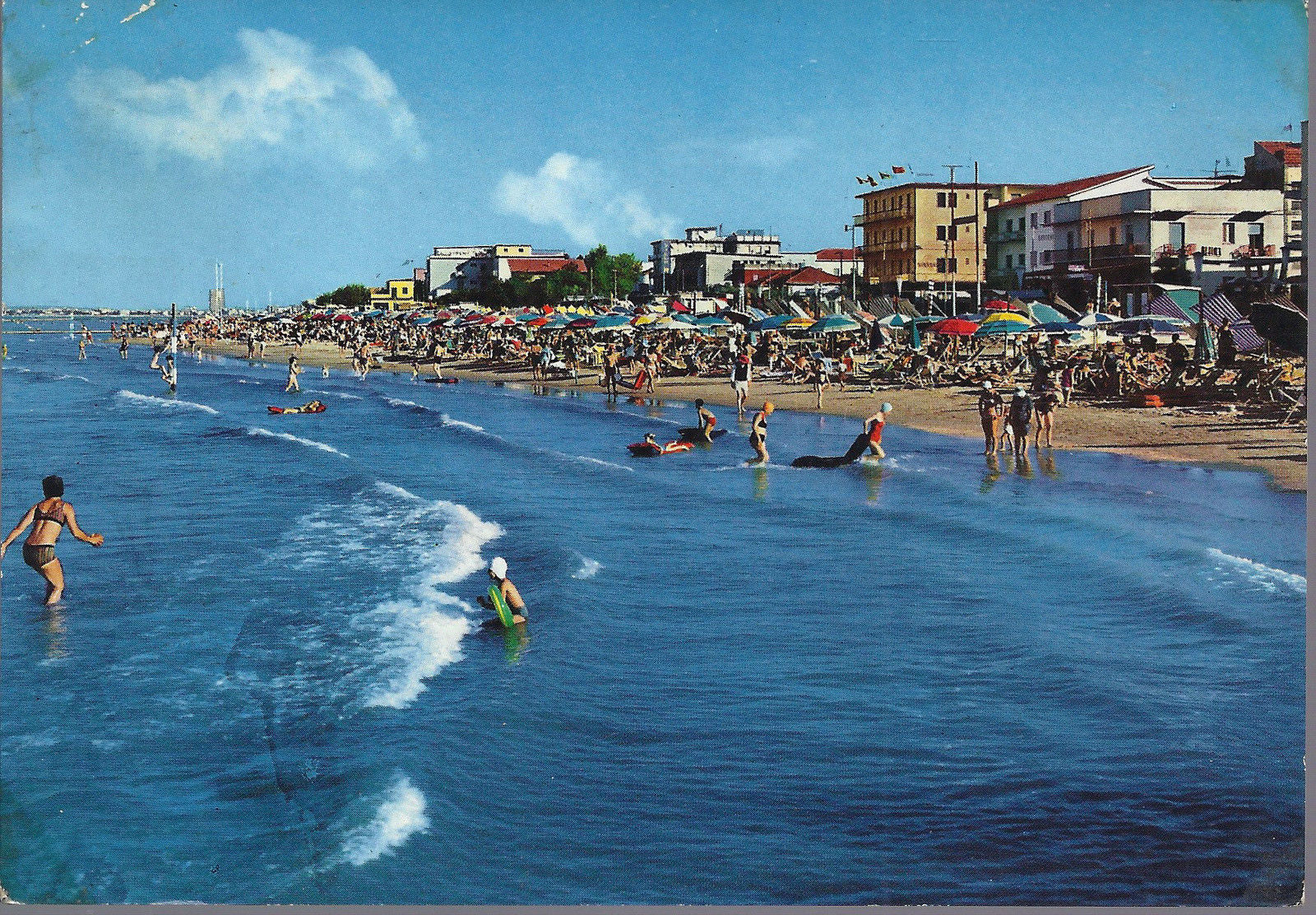 TORRE PEDRERA - LA SPIAGGIA VISTA DAL MARE - V 1967 - FG