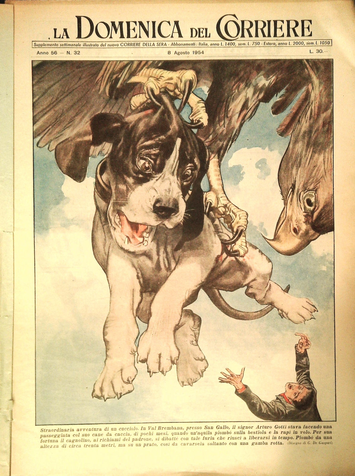DOMENICA DEL CORRIERE N. 32 - 8 AGOSTO 1954