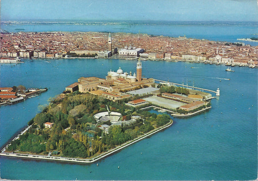 VENEZIA - VEDUTA AEREA - ISOLA DI S. GIORGIO E BACINO S. MAR