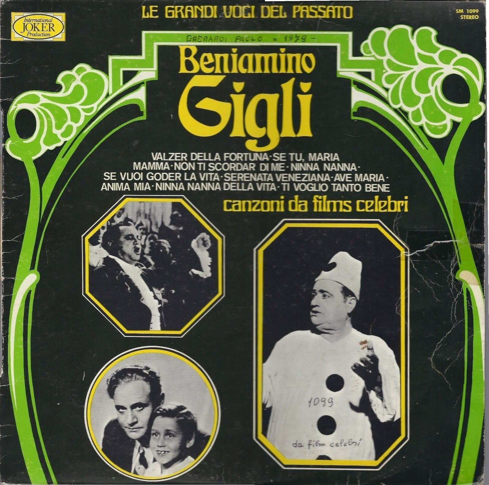 LE GRANDI VOCI DEL PASSATO # BENIAMINI GIGLI - CANZONI DA FILMS CELEBRI