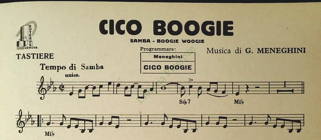 CICO BOOGIE.samba boogie woogie - GUITAR cha cha cha -SPARTITO-SHEET MUSIC
