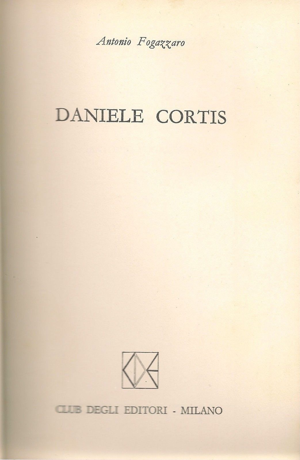 DANIELE CORTIS - ANTONIO FOGAZZARO