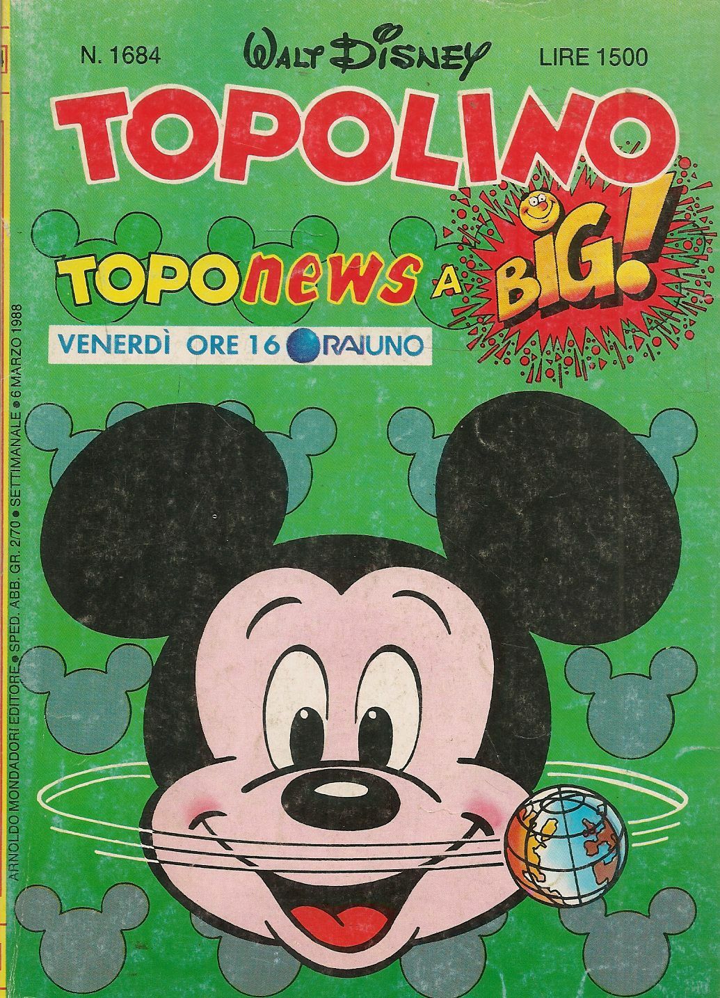 TOPOLINO N. 1684 - 6 MARZO 1988