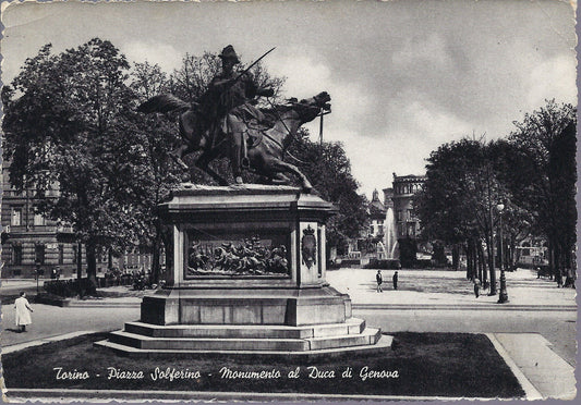 TORINO - PIAZZA SOLFERINO - MONUMENTO AL DUCA DI GENOVA - VS