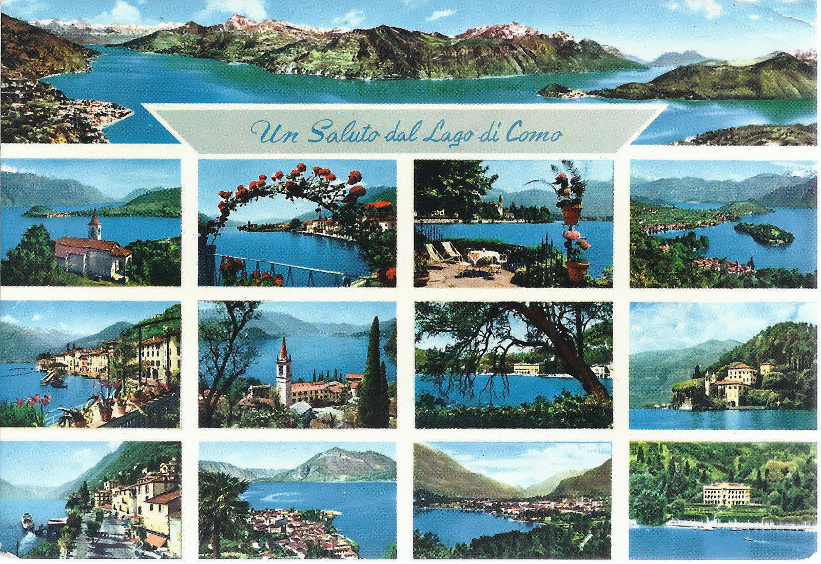 LAGO DI COMO - UN SALUTO - 13 VEDUTINE - V 1968 - FG