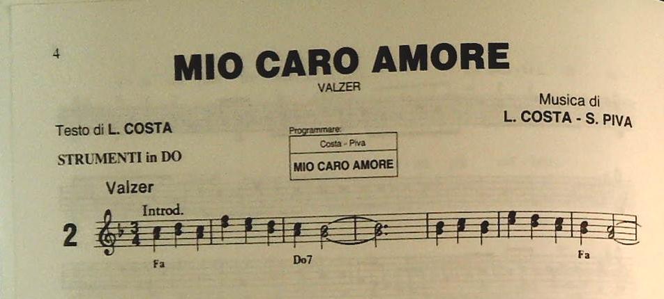 ORCHESTRA SANDRINO PIVA - 16 BRANI - SPARTITO-SHEET MUSIC