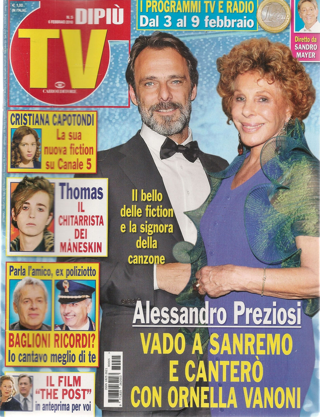 DIPIU' TV 6 FEBBRAIO 2018 - SALESSANDRO PREZIOSI - CAPOTONDI - MANESKIN