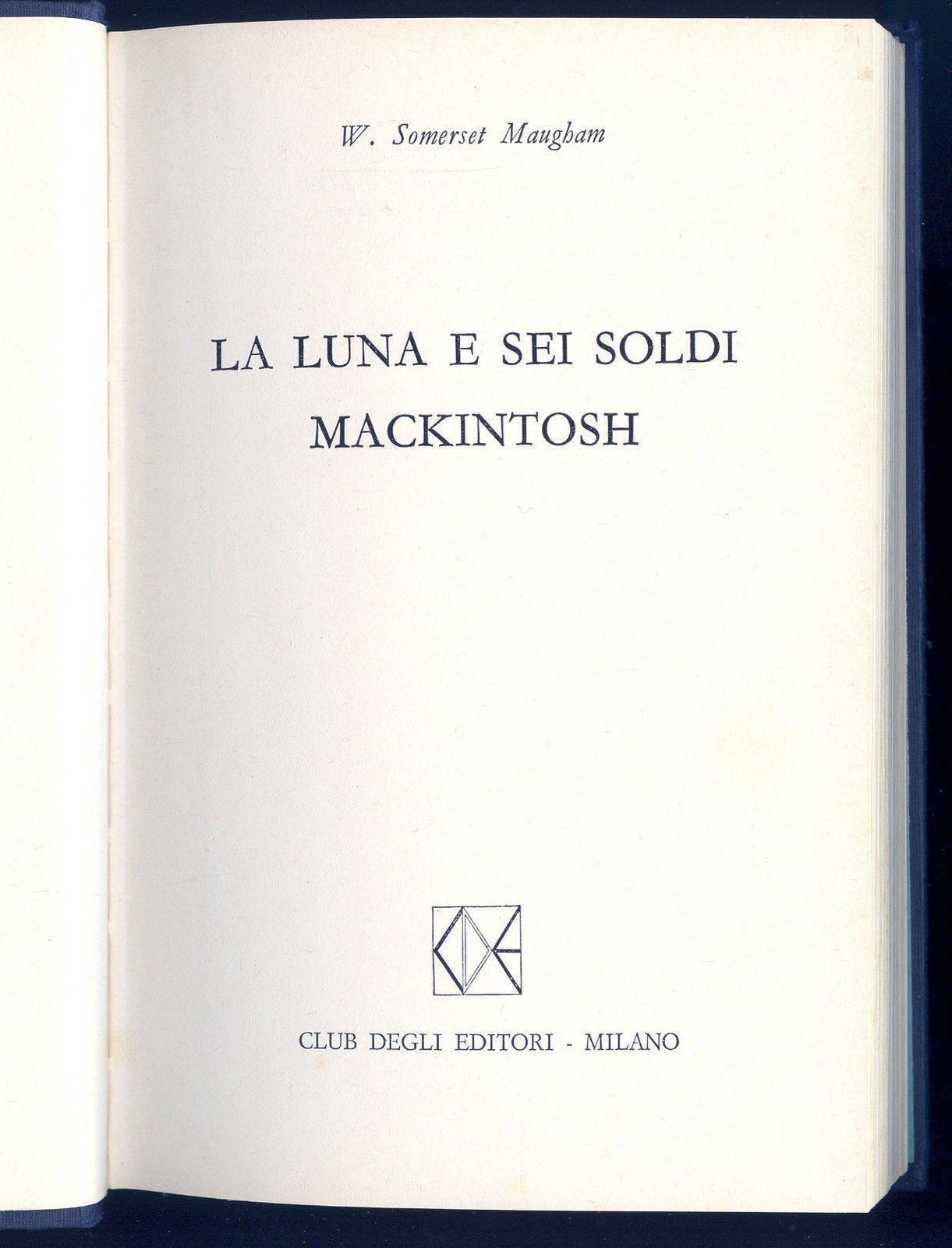 LA LUNA E SEI SOLDI - MACKINTOSH  -  W. SOMERSET MAUGHAM
