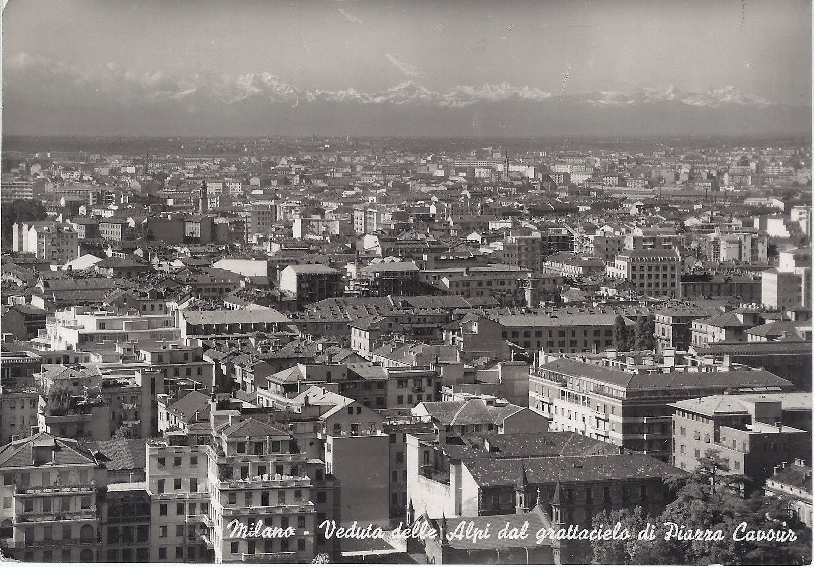 MILANO - VEDUTA DELLE ALPI DAL GRATTACIELO DI PIAZZA CAVOUR 