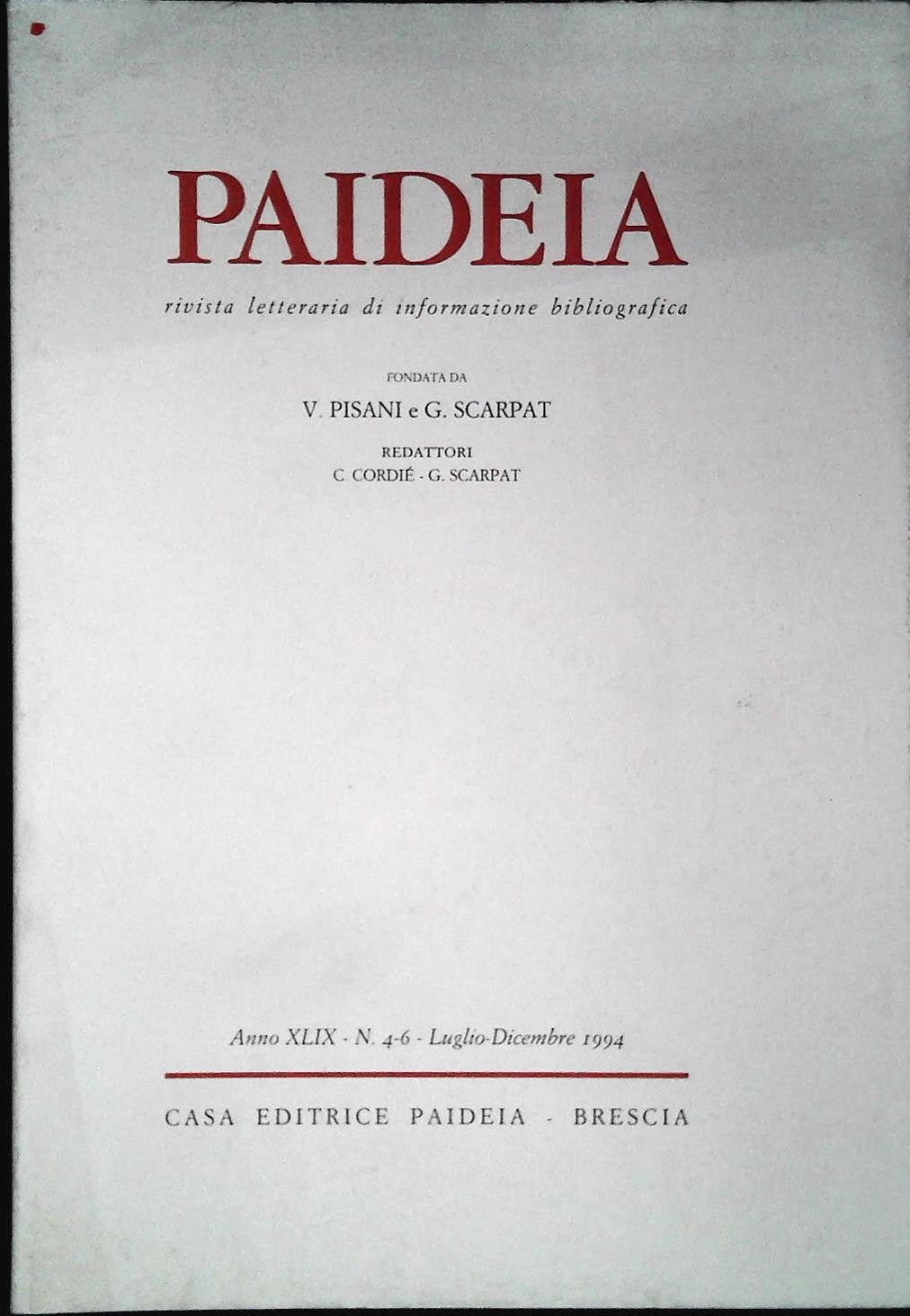 PAIDEIA - LUGLIO-DICEMBRE 1994