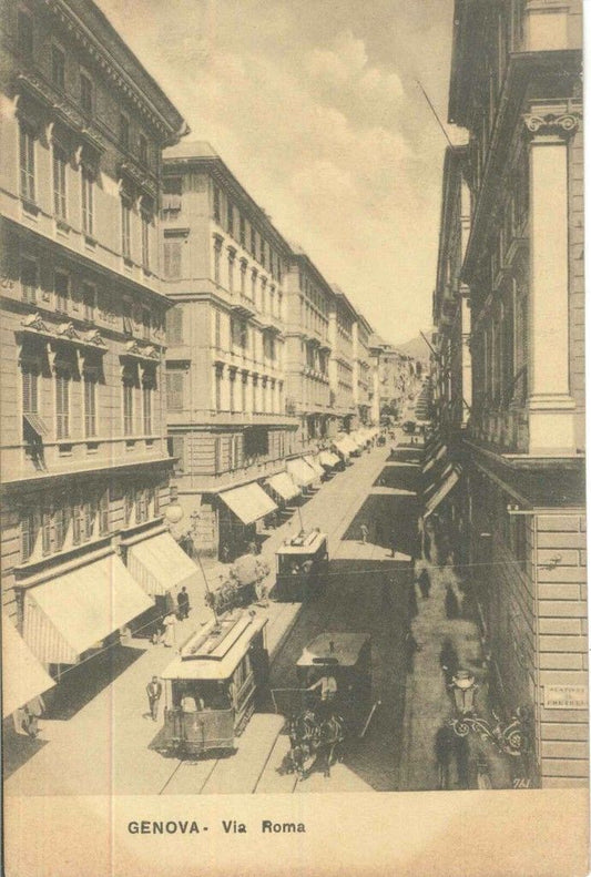 GENOVA - VIA ROMA - V1929 - TRAM