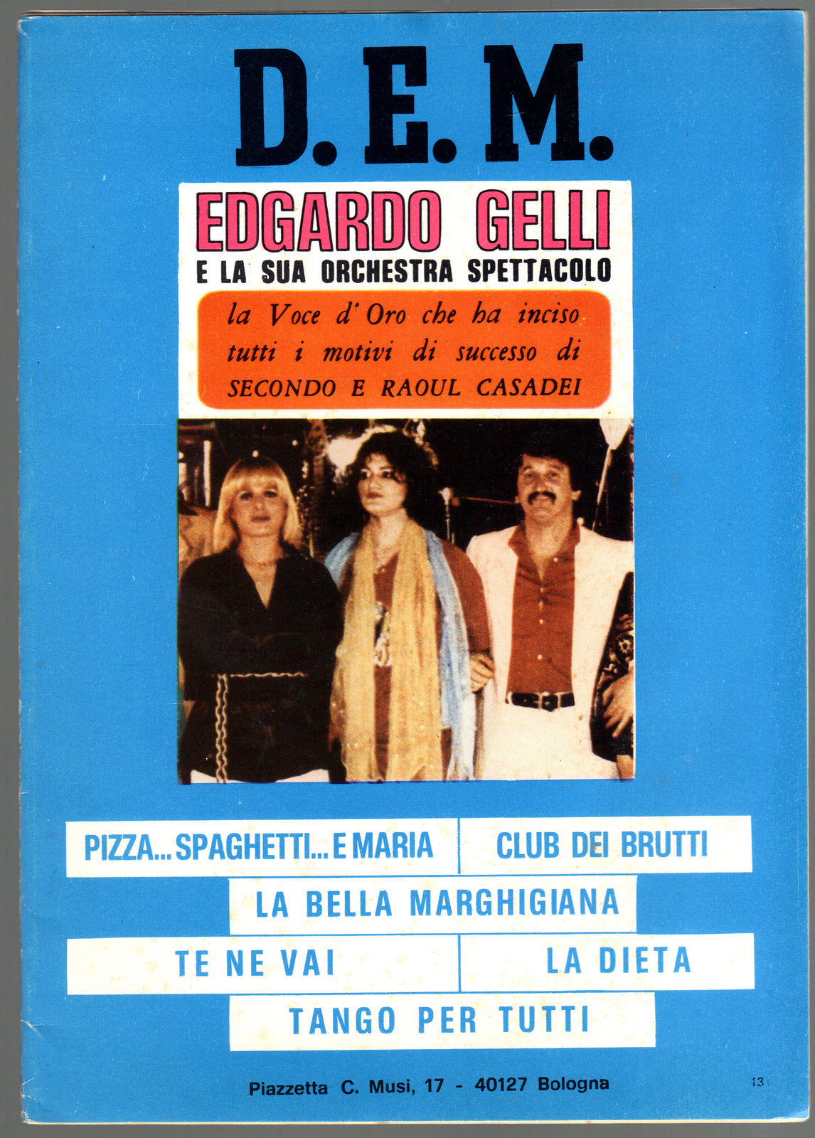 EDGARDO GELLI E LA SUA ORCHESTRA - 6 BRANI -- SPARTITO