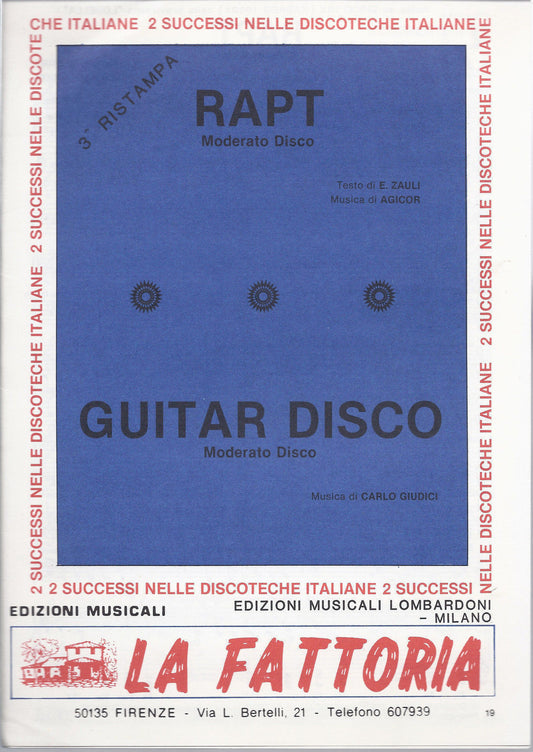 RAPT (E. Zauli - Agicor) - GUITAR DISCO (C. Giudici) # SPARTITO