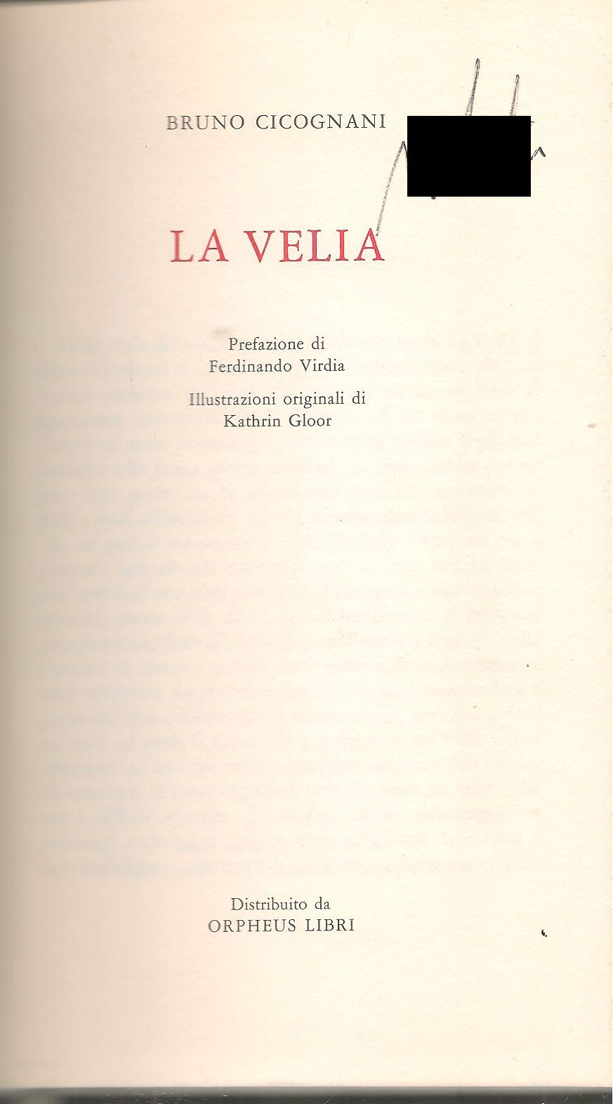 LA VELIA - BRUNO CICOGNANI