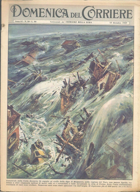 DOMENICA DEL CORRIERE N 50 - 13 DICEMBRE 1959 - ILL. WALTER MOLINO