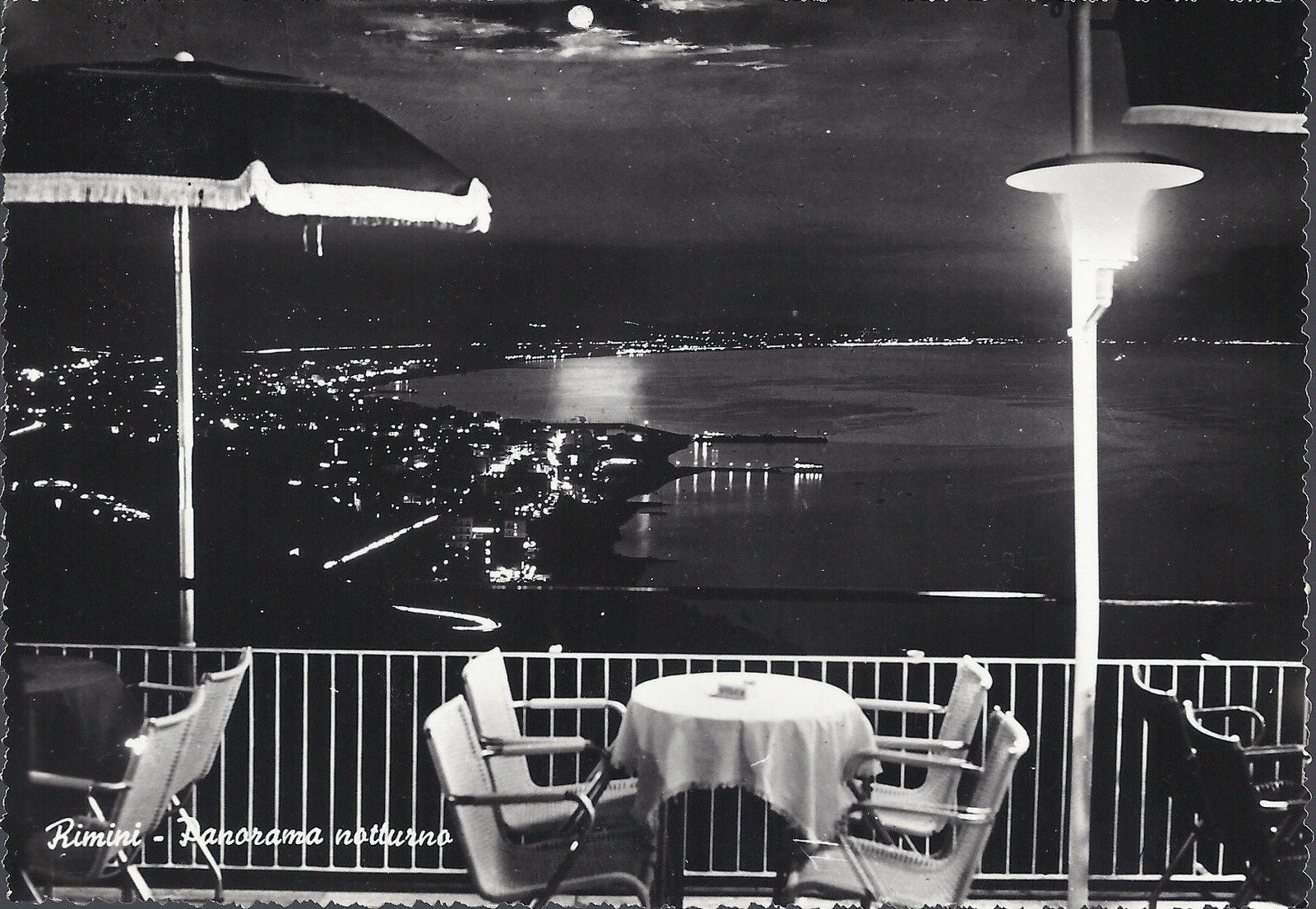 RIMINI - PANORAMA NOTTURNO - V1961