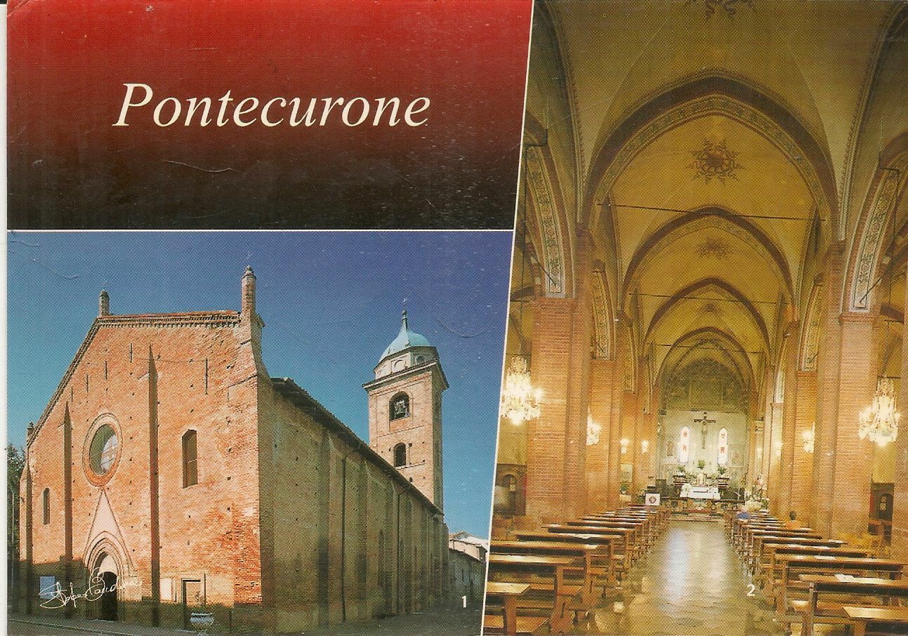 PONTECURONE - PARROCCHIALE S. MARIA ASSUNTA- DUE VEDUTE - FORMATO GRANDE - NV