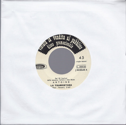 LA TRAMONTANA - IO VOGLIO ANDARE IN GUERRA # ANTOINE  - Edizione per Juke Box