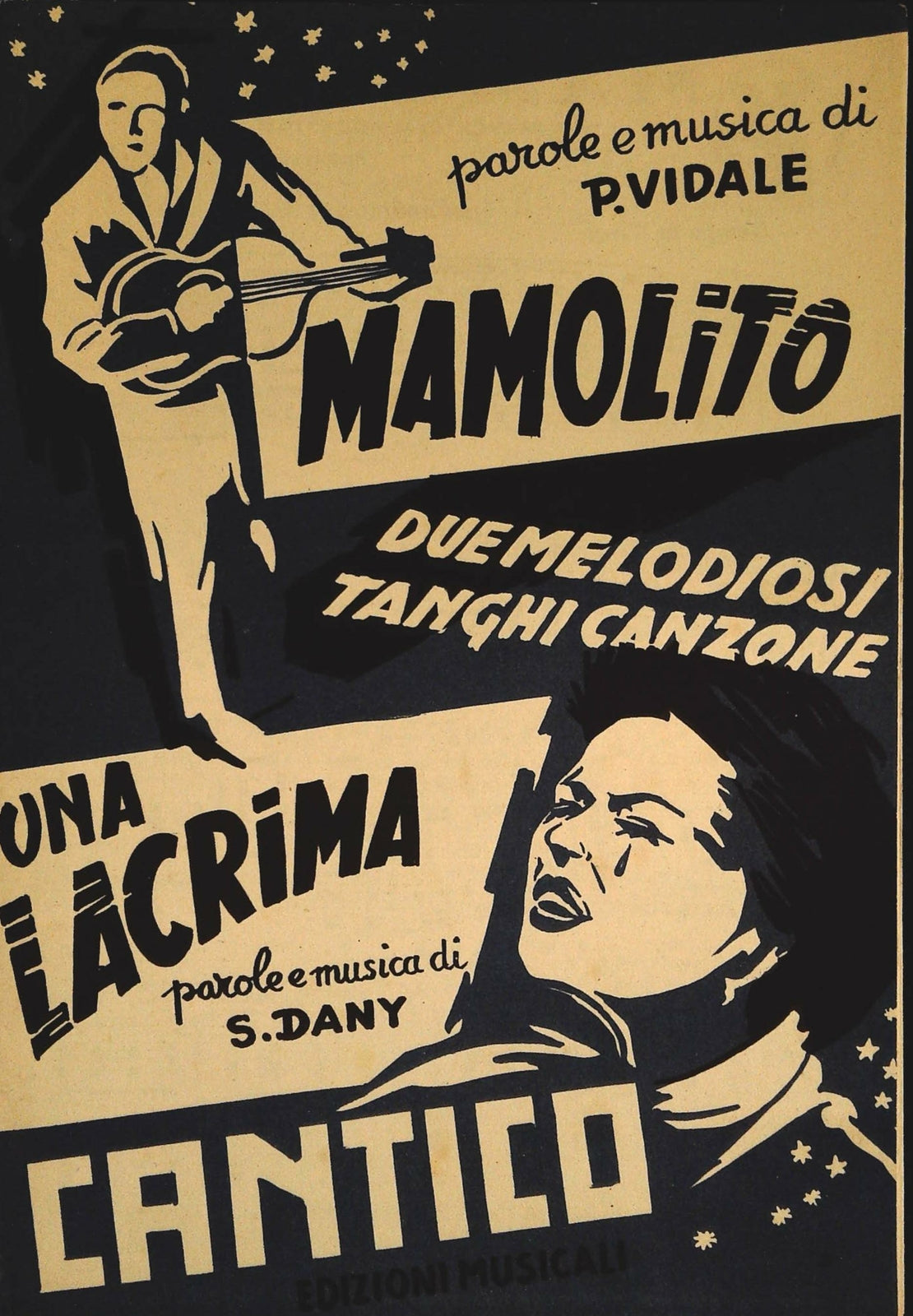 MAMOLITO - UNA LACRIMA - TANGHI CANZONE - SPARTITI-SHEET MUSIC