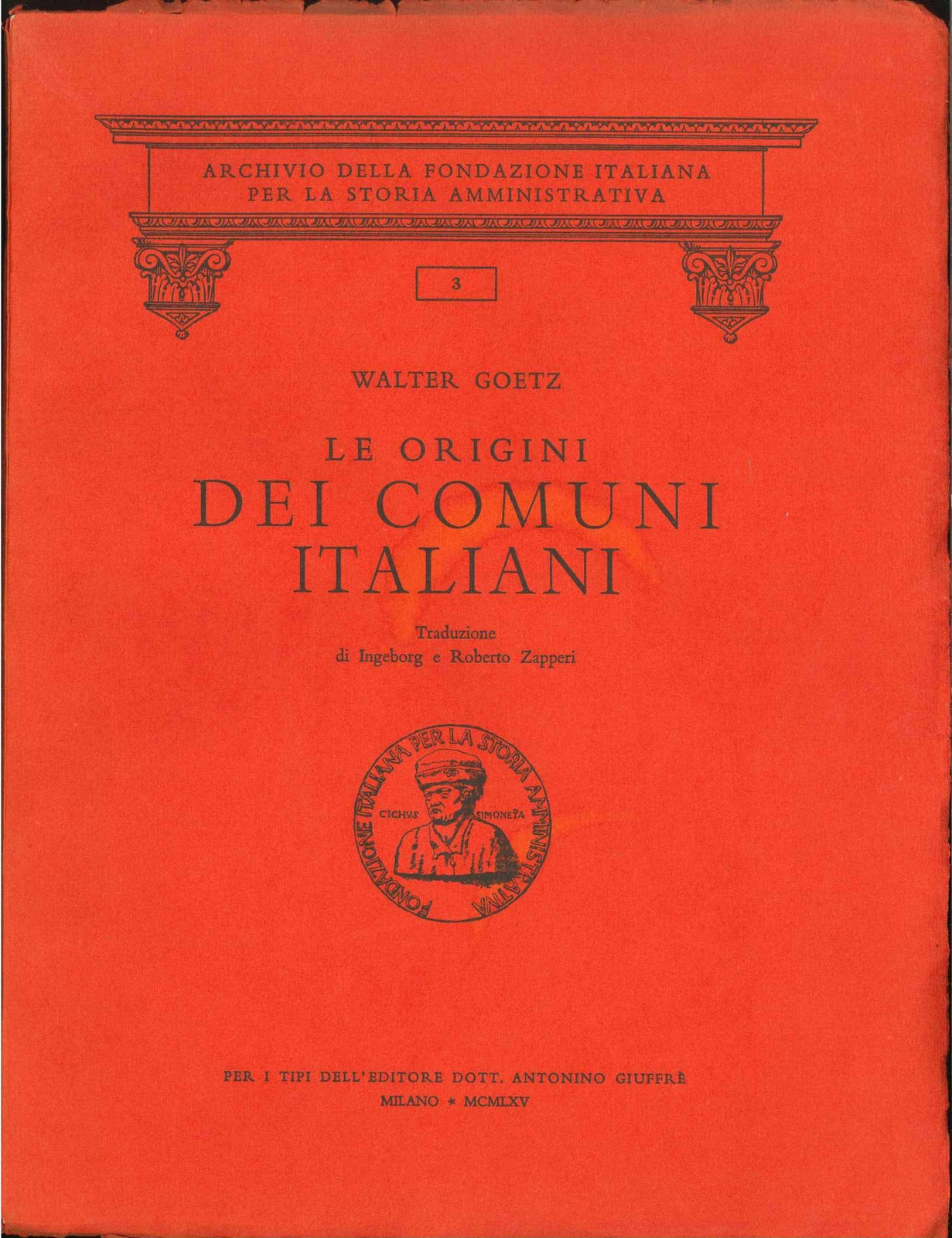 LE ORIGINI DEI COMUNI ITALIANI - WALTER GOEZ