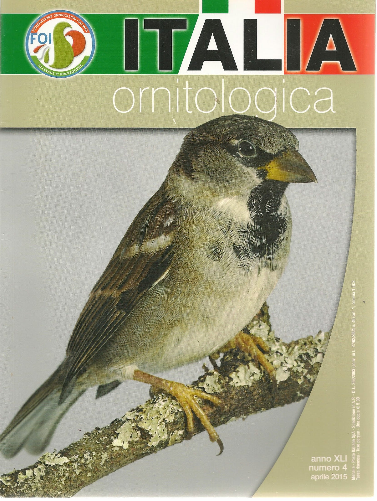 ITALIA ORNITOLOGICA -APRILE 2015