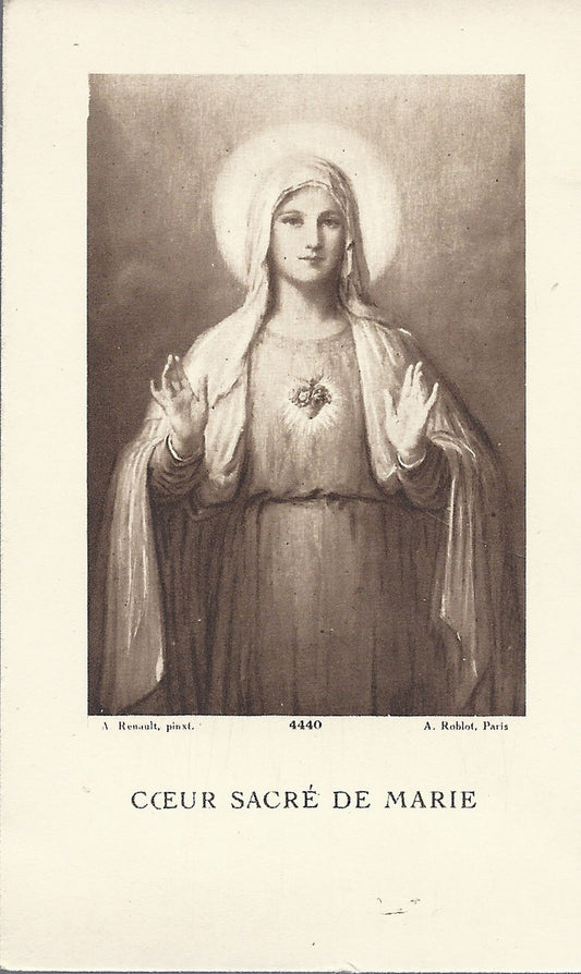 COEUR SACRE' DE MARIE - SANTINO  HOLY CARD - AS015-381 