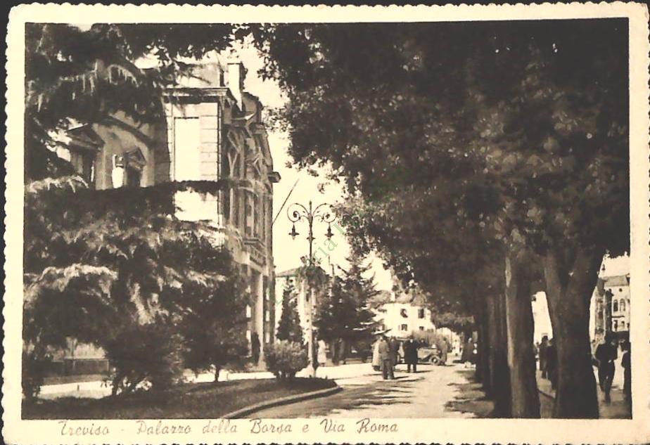 TREVISO - PALAZZO DELLA BORSA E VIA ROMA - V1940