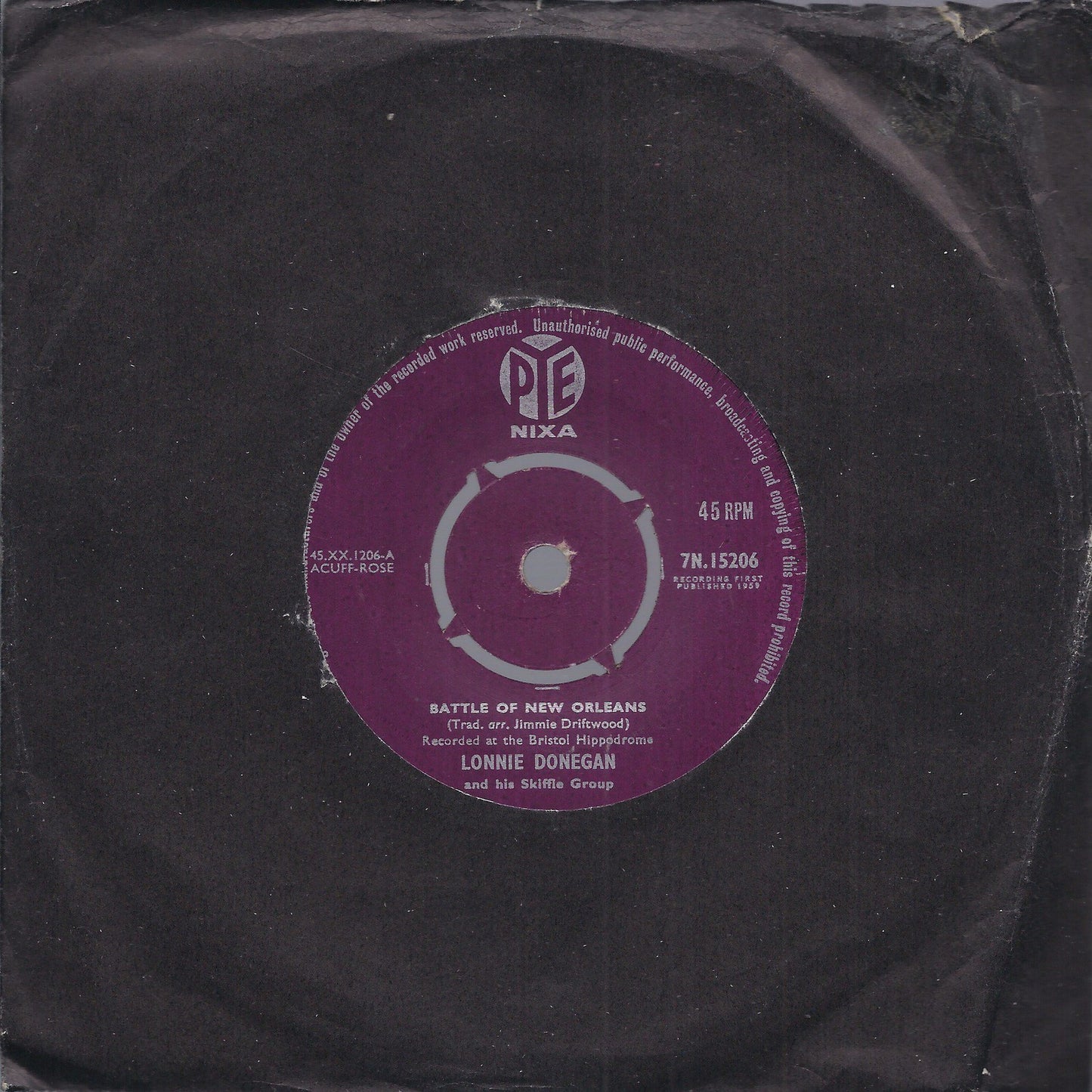 BATTLE OF NEW ORLEANS - DARLING COREY -- LONNIE DONEGAN