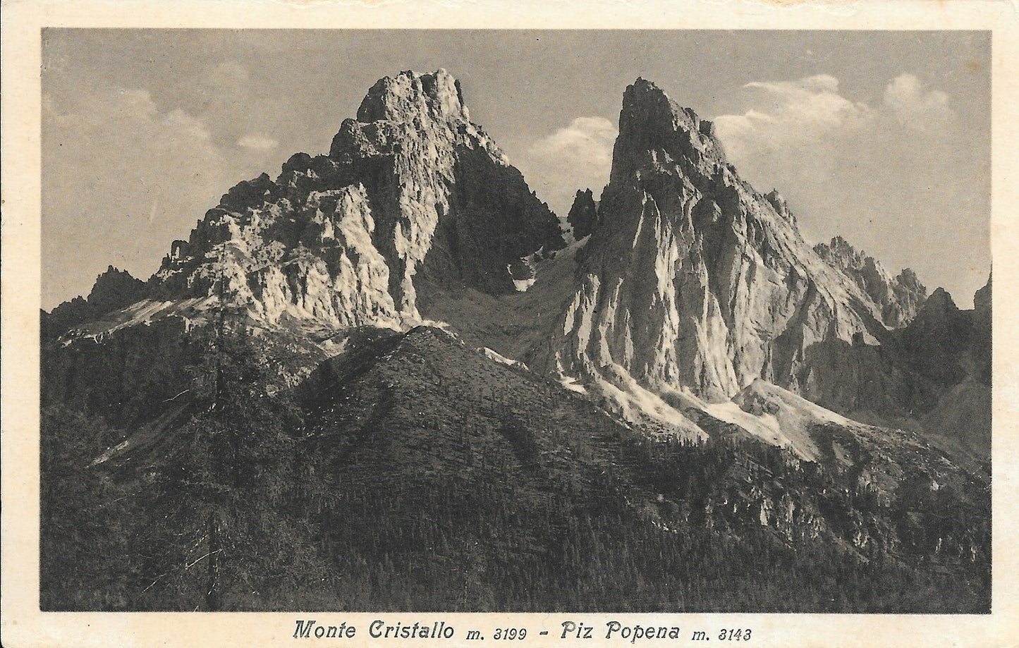 MONTE CRISTALLO - PIZ POPENA - PANORAMA - NV