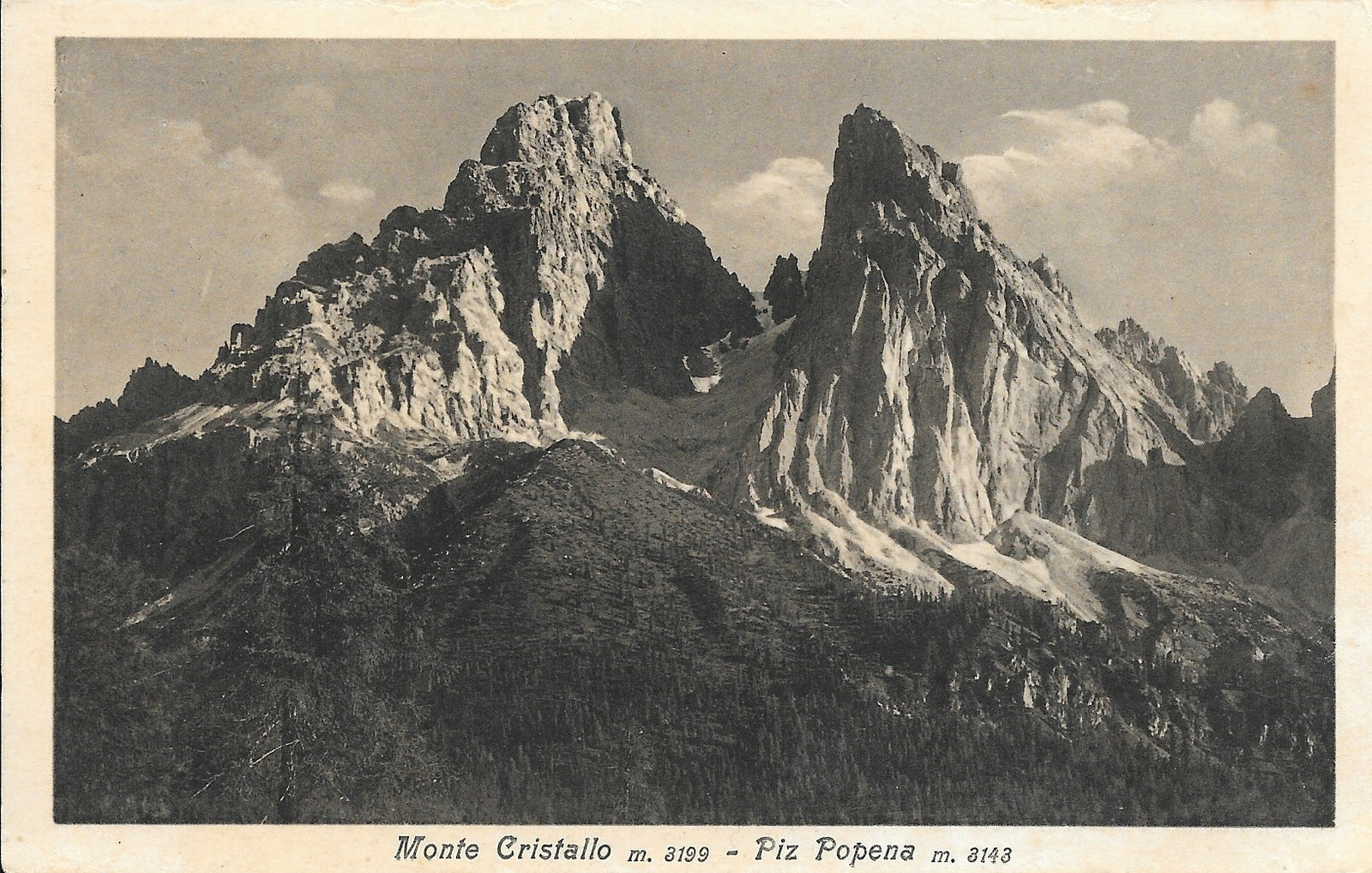 MONTE CRISTALLO - PIZ POPENA - PANORAMA - NV