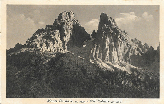 MONTE CRISTALLO - PIZ POPENA - PANORAMA - NV