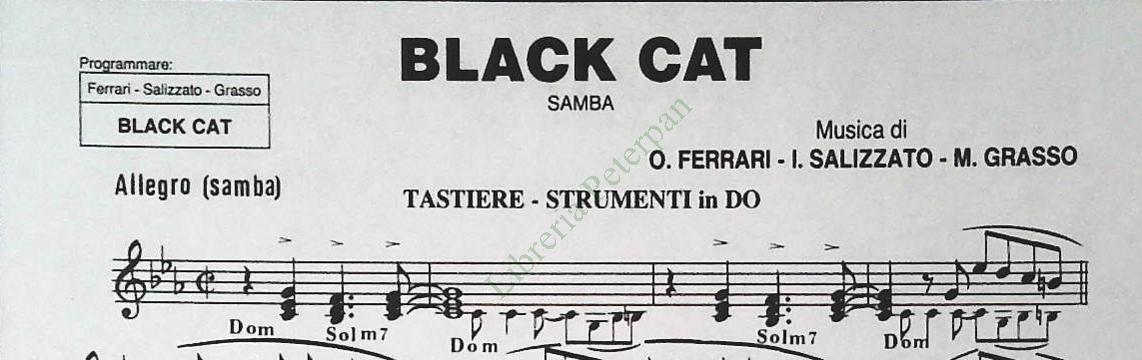 BLACK CAT.samba - FRANCISCA. chca cha cha -SPARTITO -SHEET MUSIC