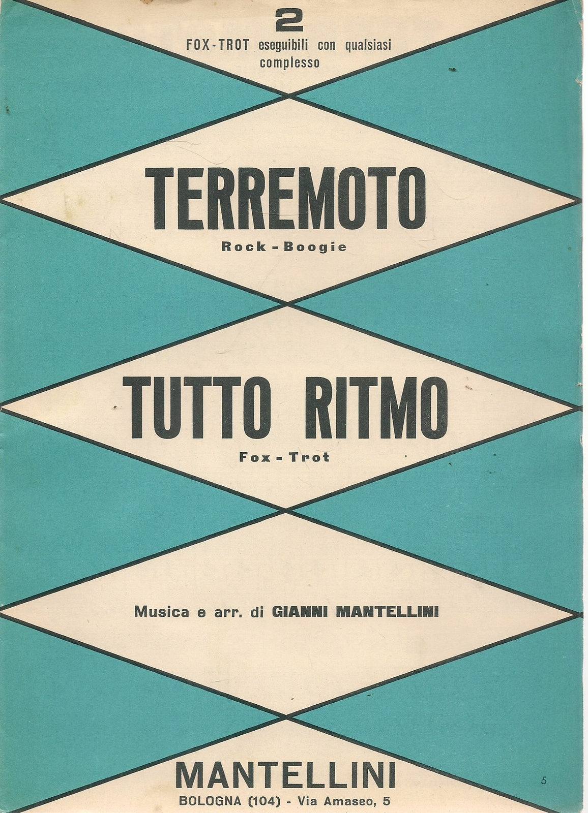 TERREMOTO - TUTTO RITMO - SPARTITO-SHEET MUSIC