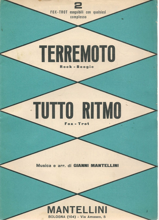 TERREMOTO - TUTTO RITMO - SPARTITO-SHEET MUSIC