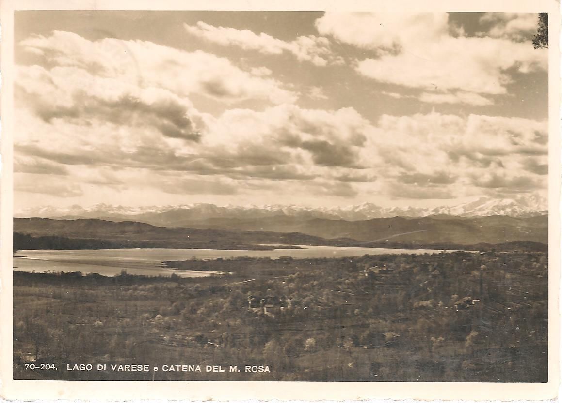 LAGO DI VARESE E CATENA DEL MONTE ROSA - V1942