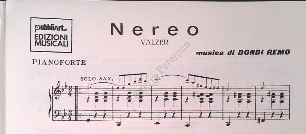 DONDI REMO - NEREO - MERAVISGLIOSOS - SPARTITO-SHEET MUSIC