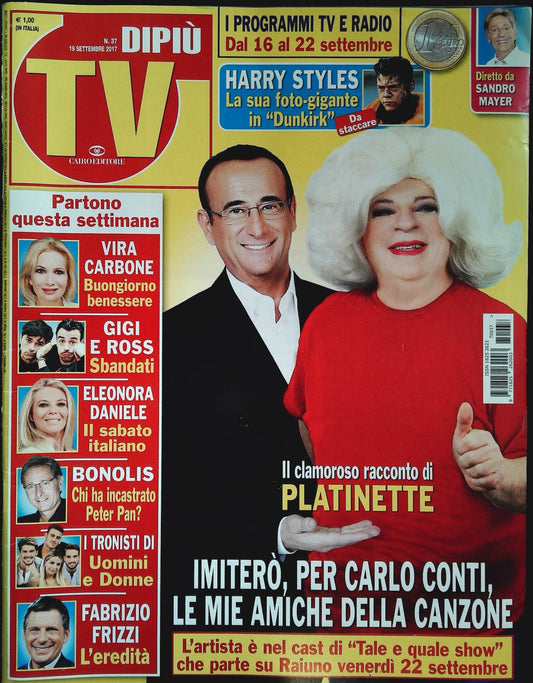 DI PIU' TV 19 SETTEMBRE 2017 - PLATINETTE - HARRY STYLES